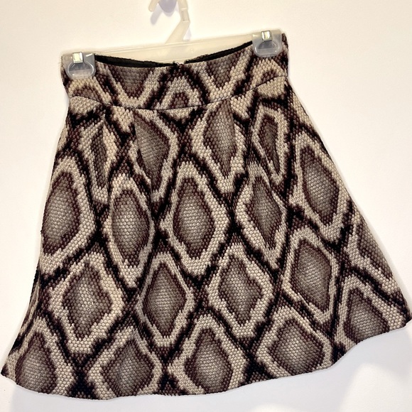 Pink Tartan Faux Snake Pattern Mini Skirt - Picture 1 of 3
